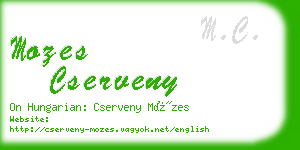 mozes cserveny business card